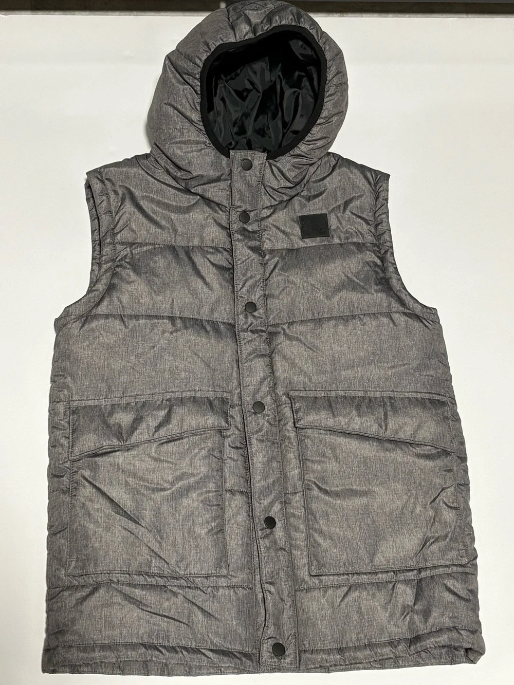 Under Armour Heather Gray Hooded Puffer Vest